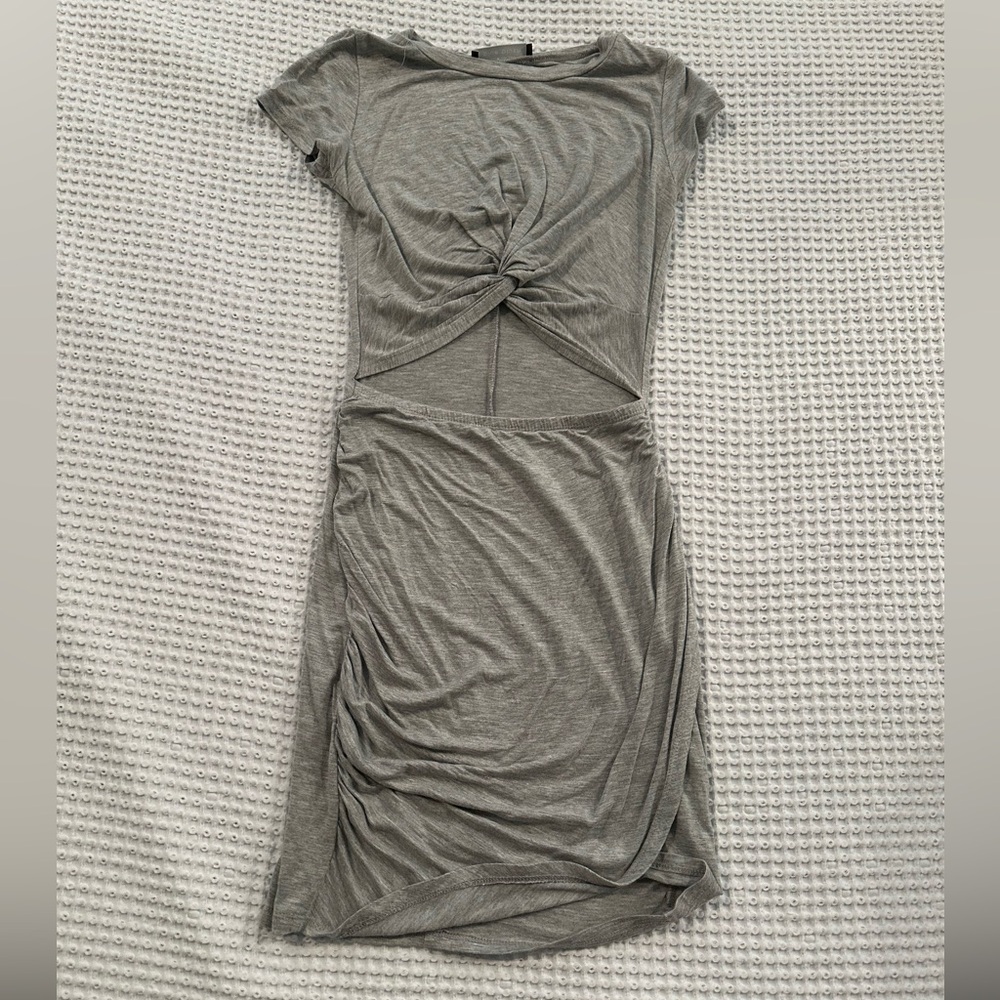 Blue blush Grey cut out dress